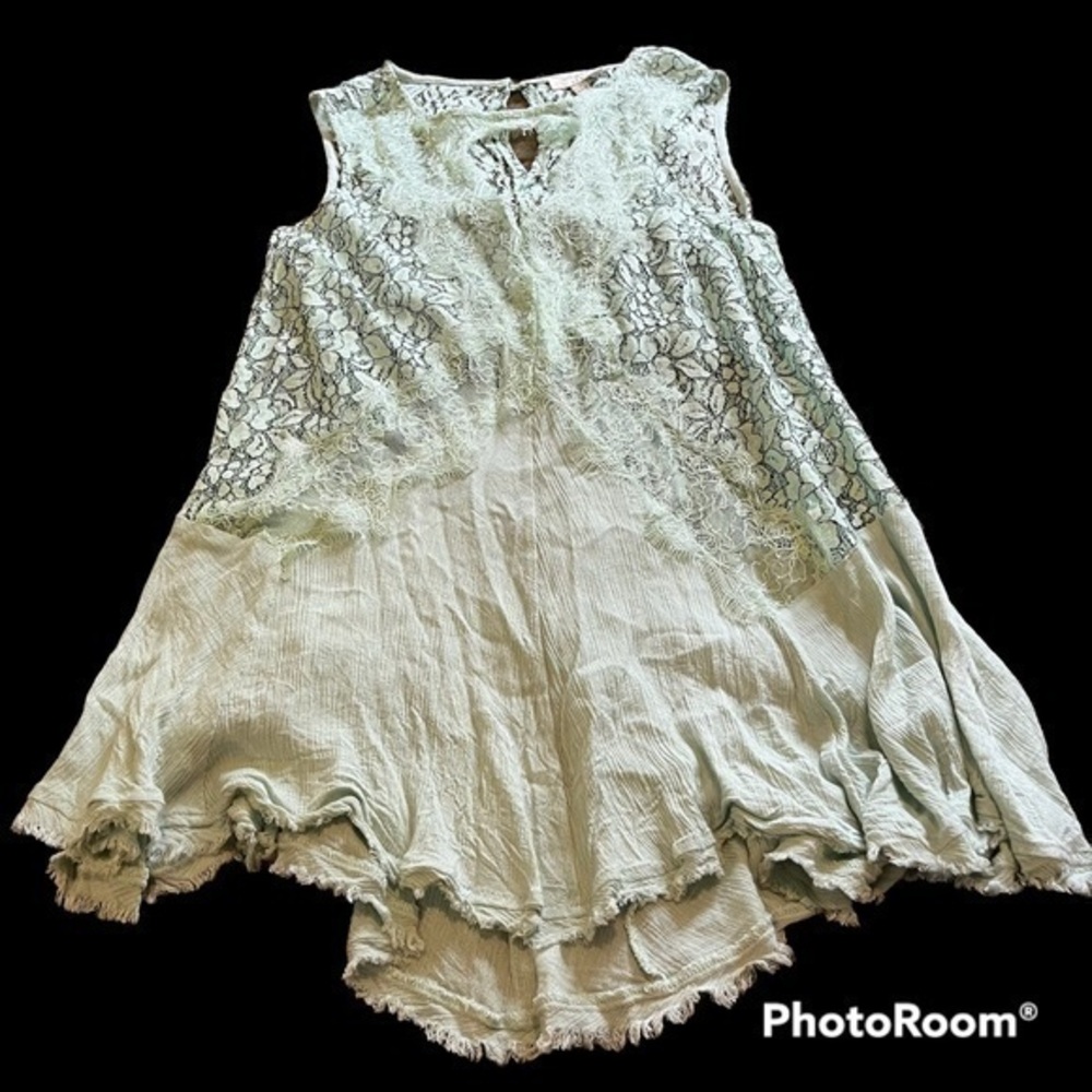 Umgee lace sheer sexy tank top - Picture 1 of 10